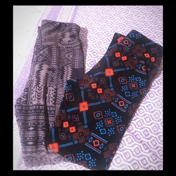 LuLaRoe Tween Tribal Print Leggings 2 for 1​​​​​​​​​ - Picture 1 of 6